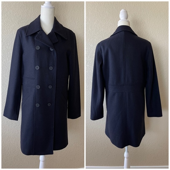 Gap Navy Wool blend Double-breasted Peacoat- Small - Picture 1 of 5